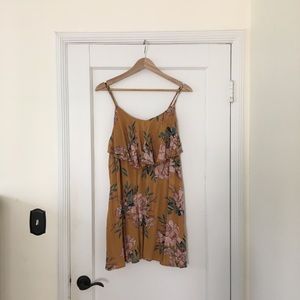 Floral printed mini dress